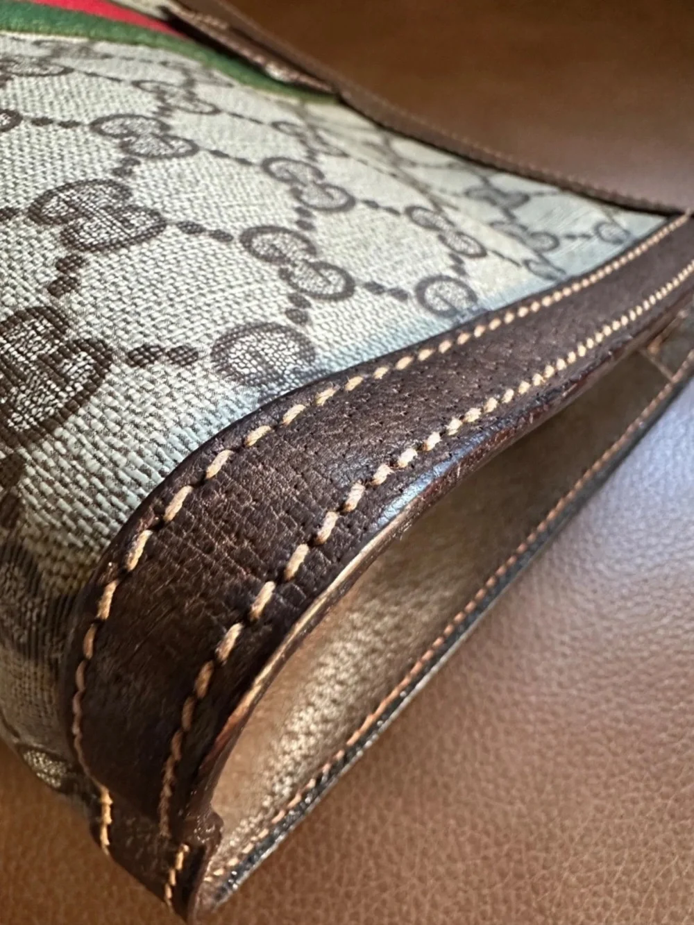 Vintage Gucci Sherry Line on GG Monogram Canvas Clutch